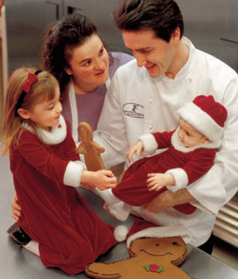 Frosted Pumpkin Family in their kitchen in Georgia